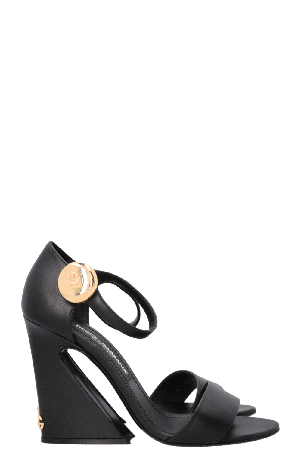DOLCE&GABBANA Keira Jewel Button Wedges Black
