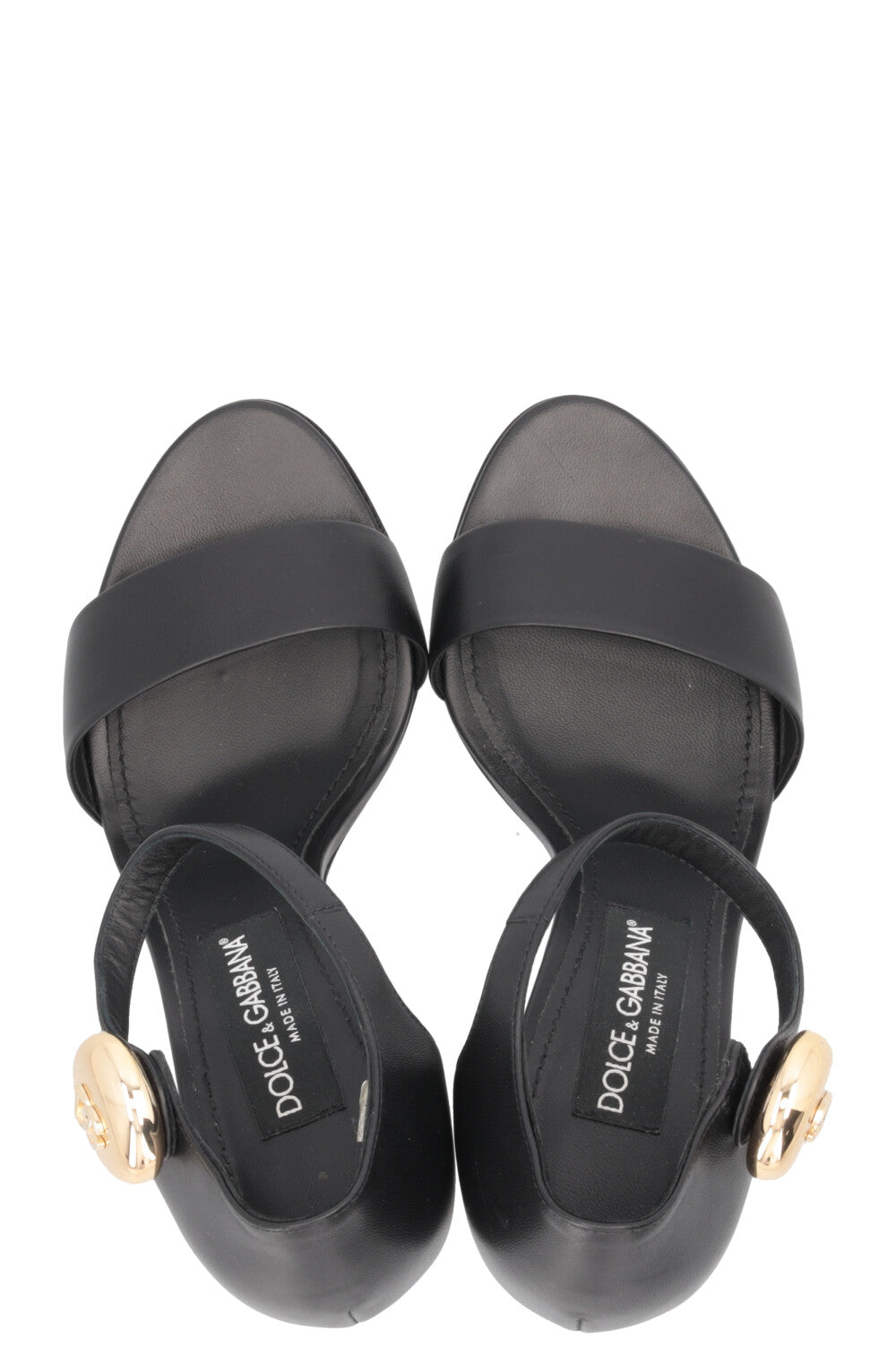 DOLCE&GABBANA Keira Jewel Button Wedges Black