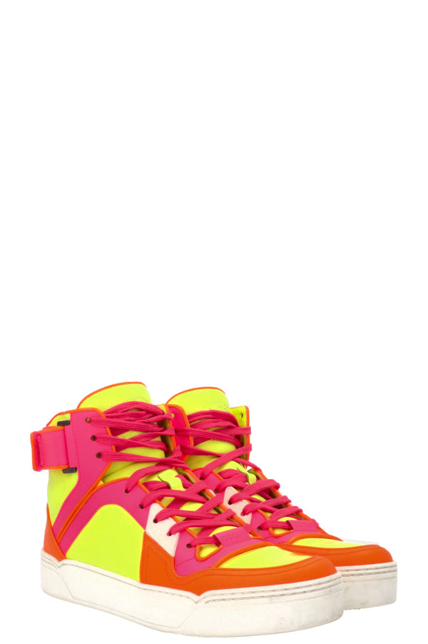 GUCCI Neon Fluo Matt High Top Sneakers