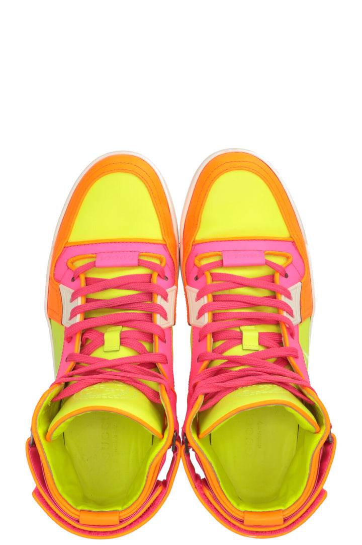 GUCCI Neon Fluo Matt High Top Sneakers