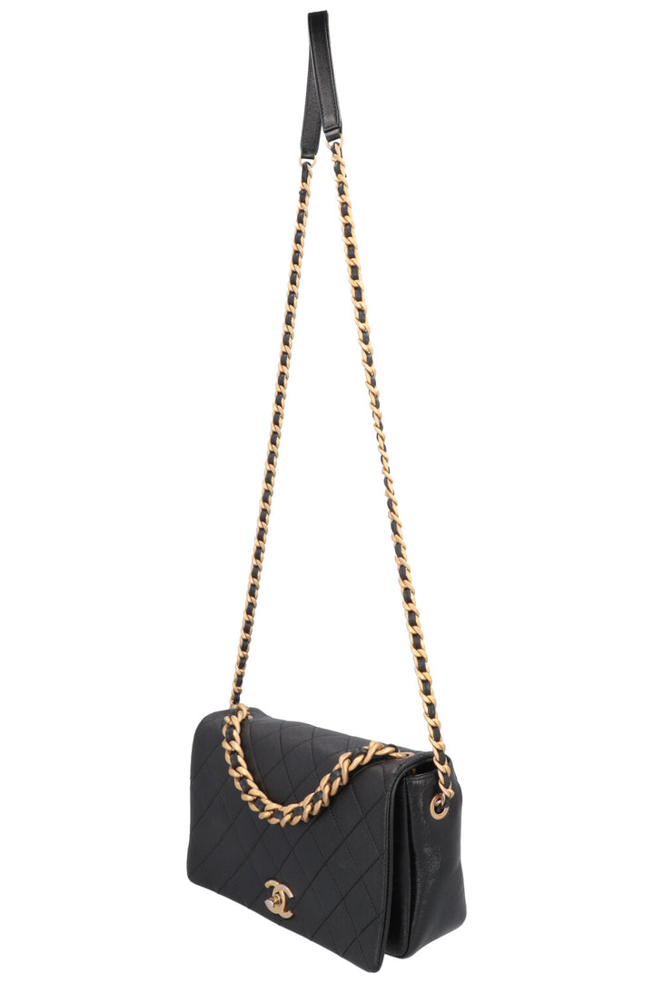 CHANEL Flap Bag Patent Black
