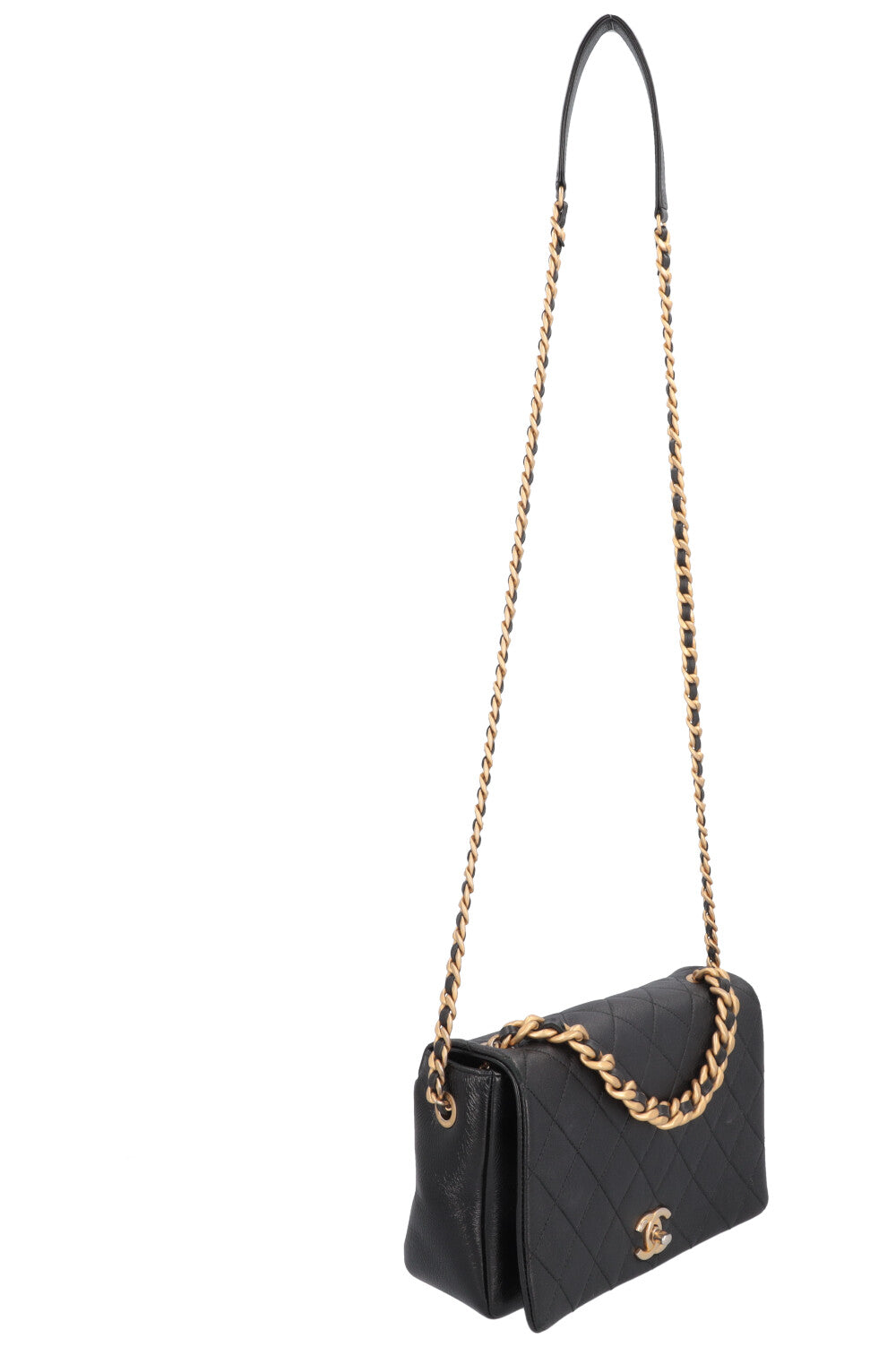 CHANEL Flap Bag Patent Black