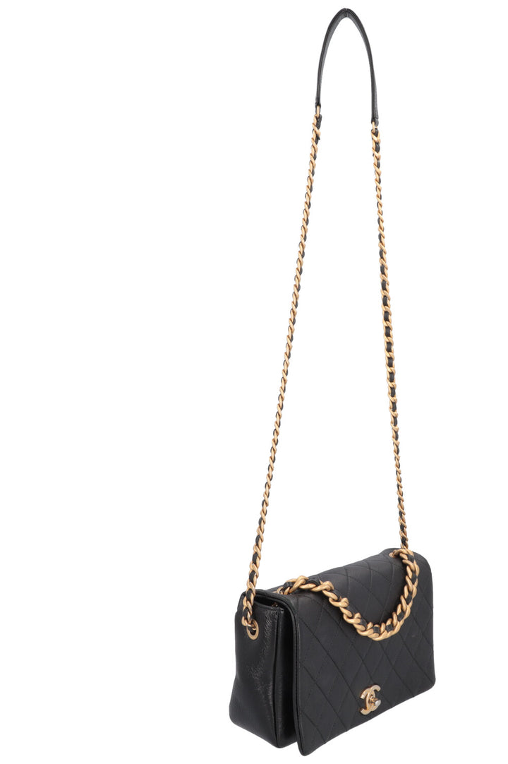 CHANEL Flap Bag Patent Black