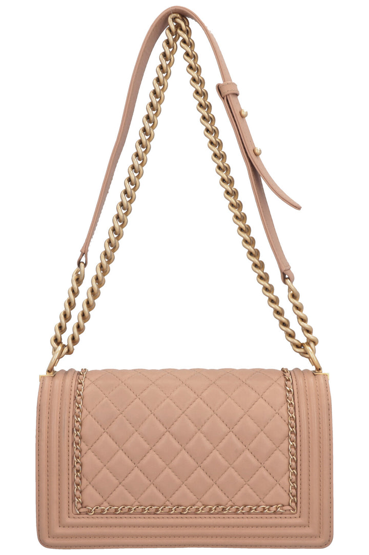 CHANEL Boy Bag Beige