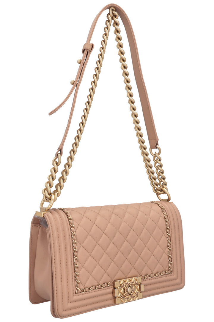 CHANEL Boy Bag Beige