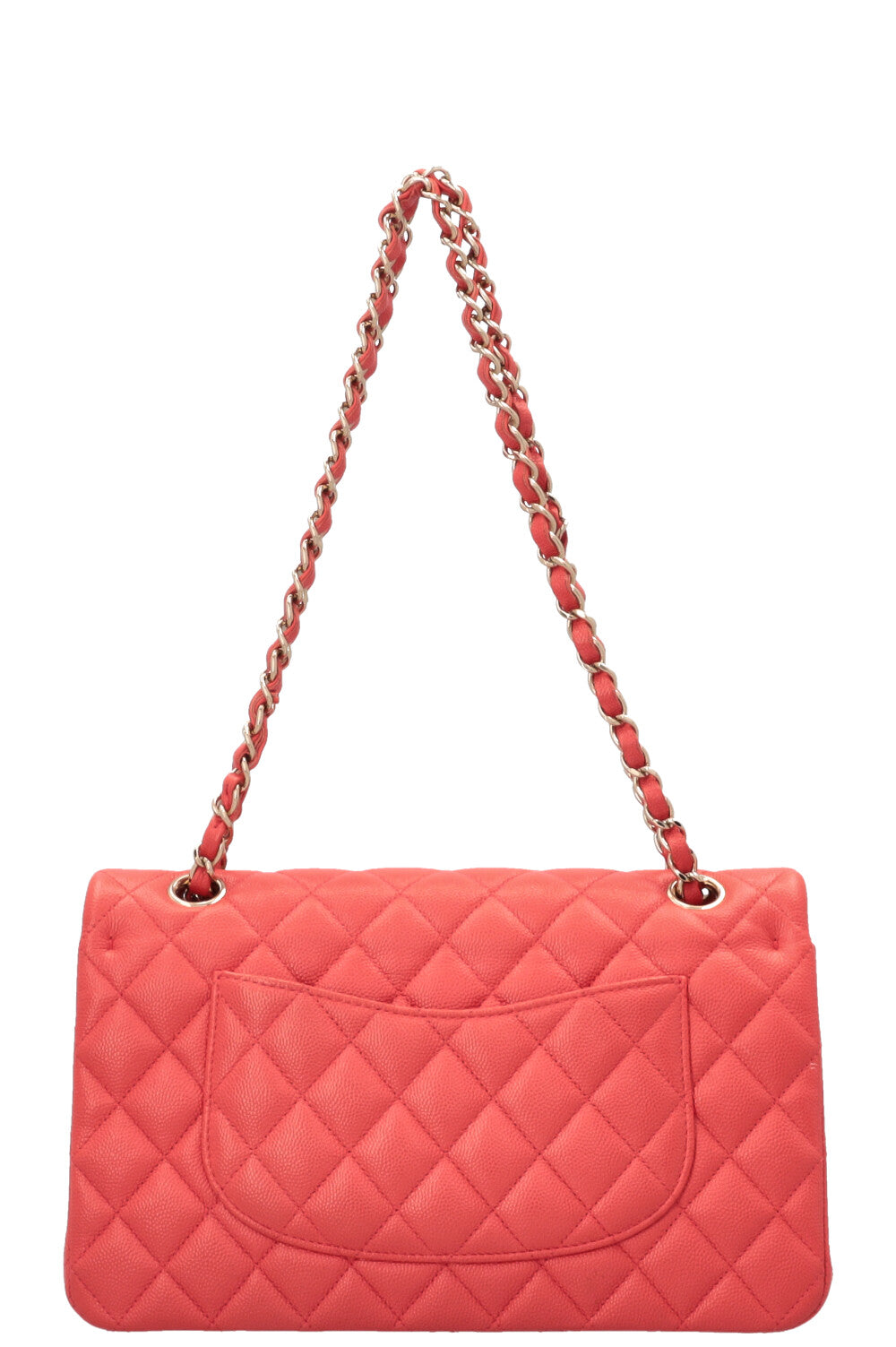 CHANEL Double Flap Bag Medium Caviar Apricot