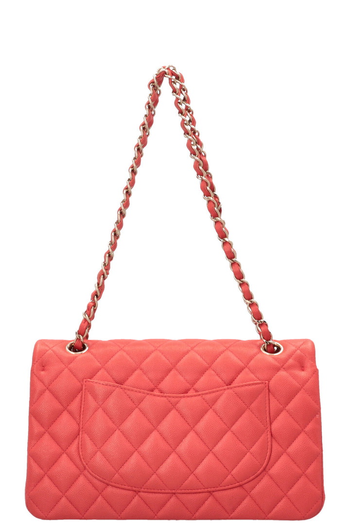 CHANEL Double Flap Bag Medium Caviar Apricot