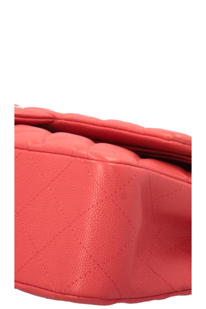 CHANEL Double Flap Bag Medium Caviar Apricot