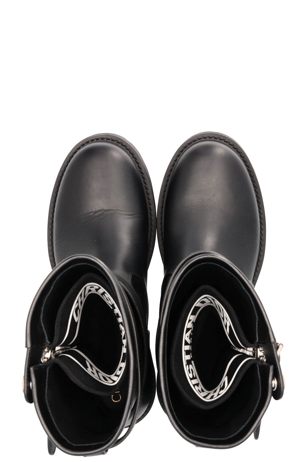 CHRISTIAN DIOR D-Major Ankle Boots Leather Black
