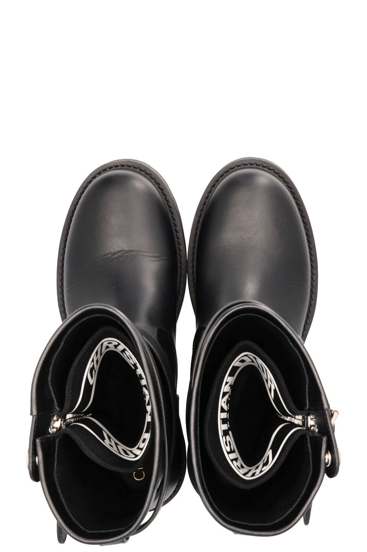 CHRISTIAN DIOR D-Major Ankle Boots Leather Black