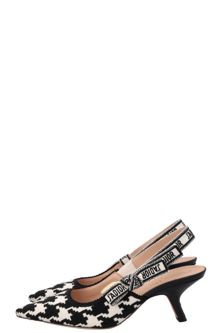 CHRISTIAN DIOR J`Adior Slingback Heels Houndstooth