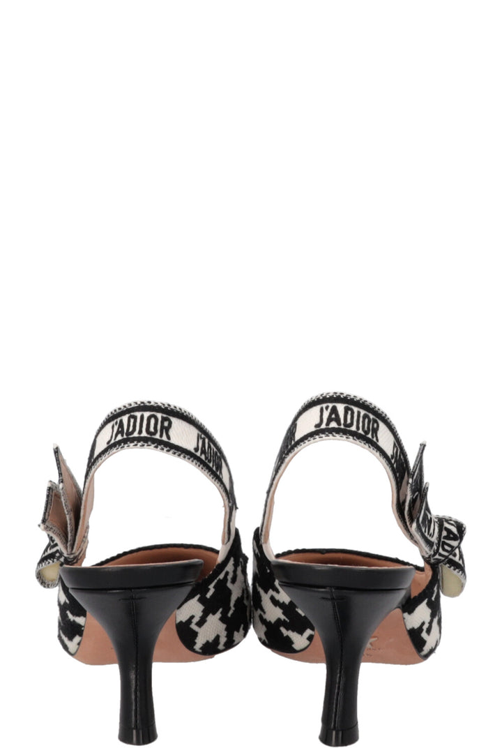 CHRISTIAN DIOR J`Adior Slingback Heels Houndstooth