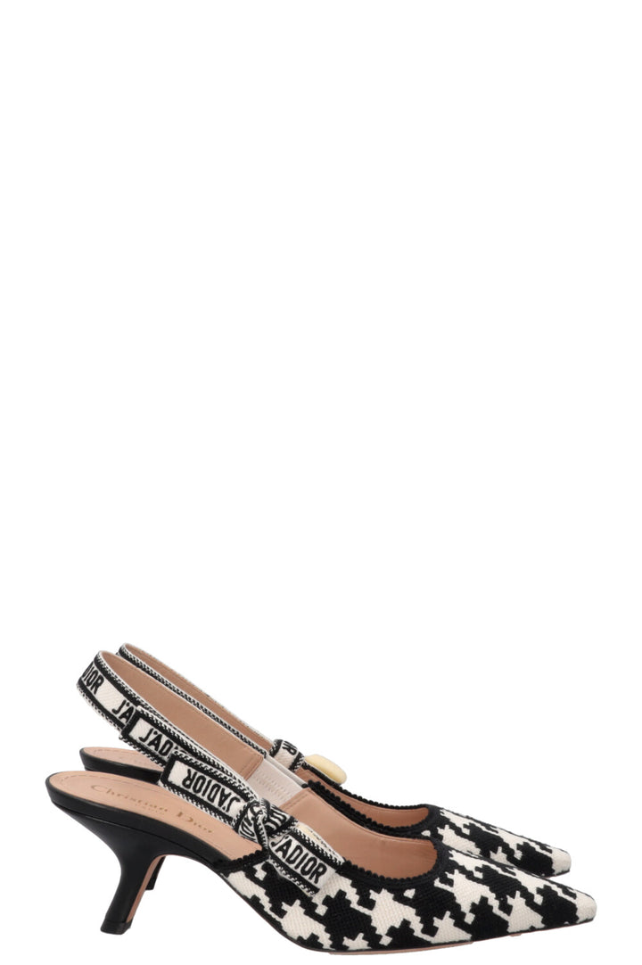 CHRISTIAN DIOR J`Adior Slingback Heels Houndstooth