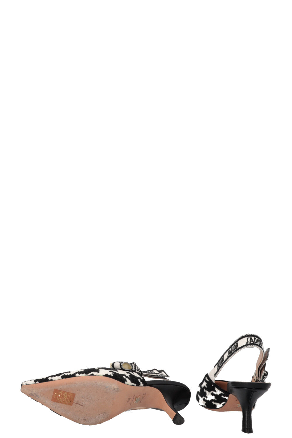CHRISTIAN DIOR J`Adior Slingback Heels Houndstooth