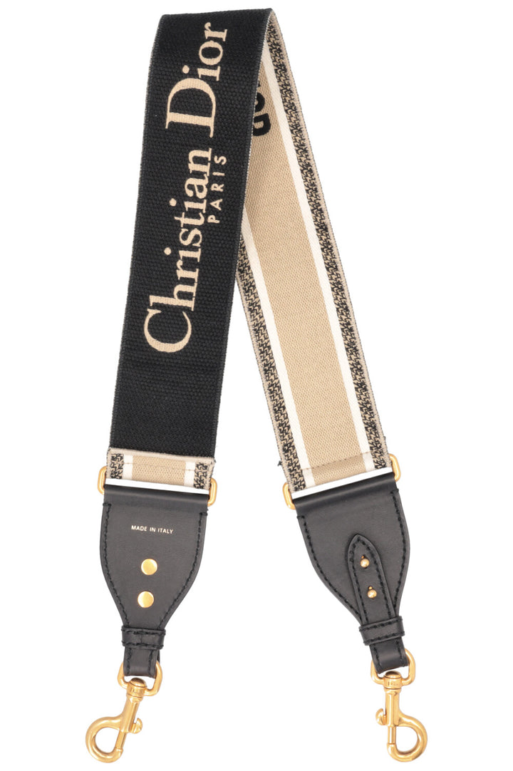 CHRISTIAN DIOR Logo Shoulder Strap Black