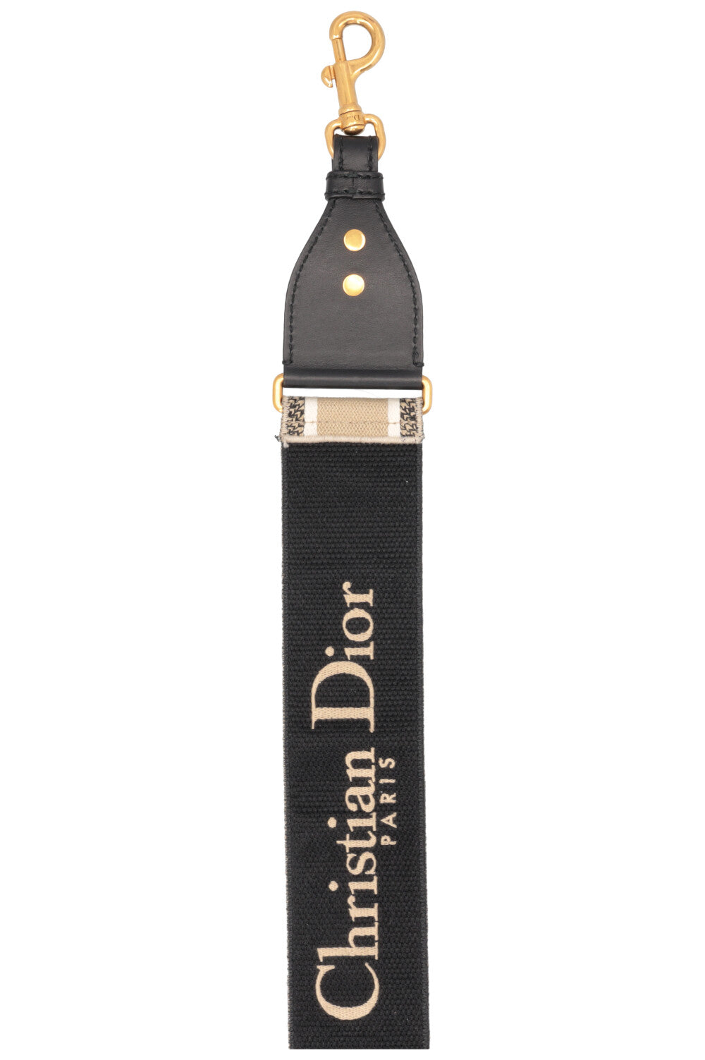 CHRISTIAN DIOR Logo Shoulder Strap Black – REAWAKE