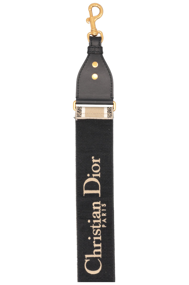 CHRISTIAN DIOR Logo Shoulder Strap Black