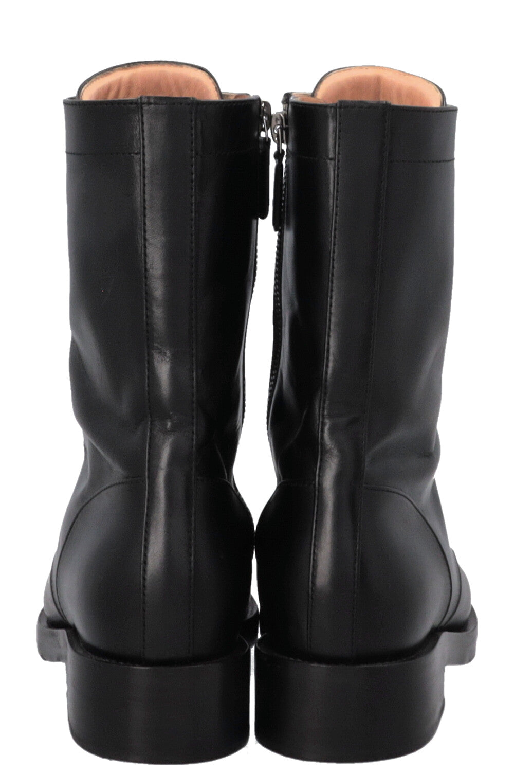 CHANEL CC Lace Up Ankle Boots Black