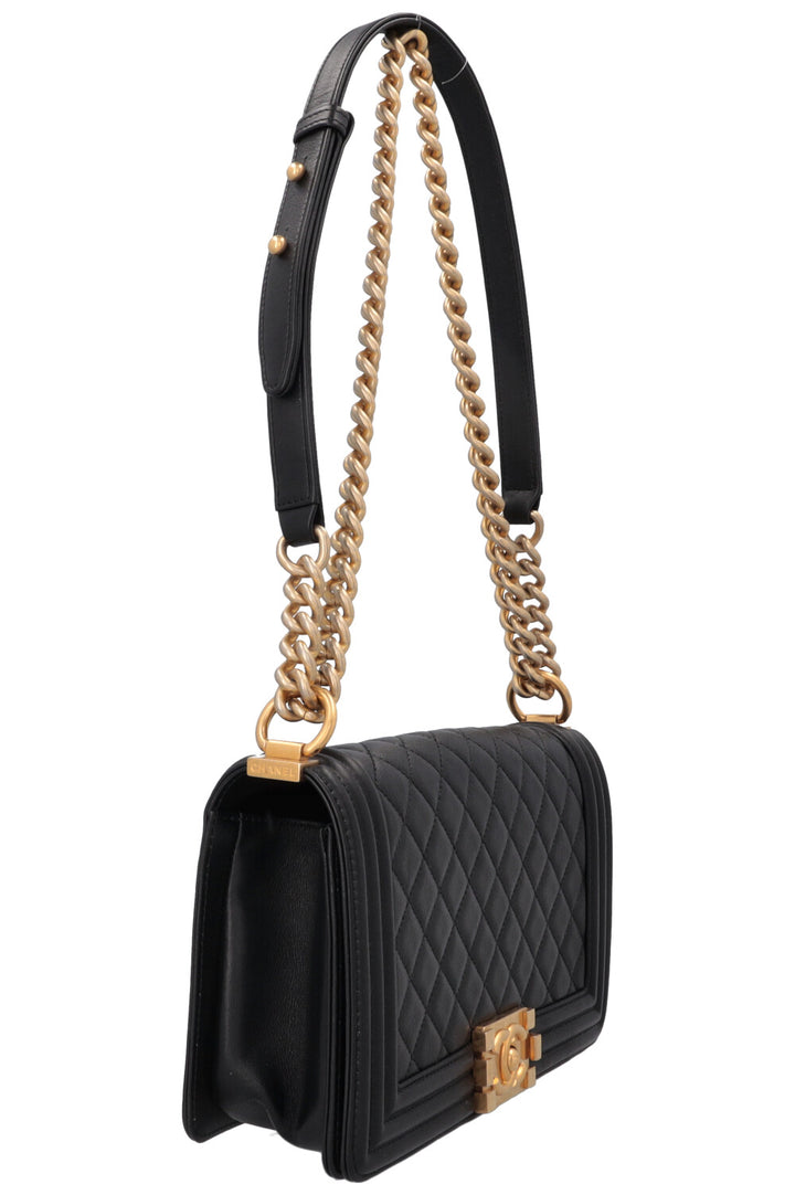 Sac à main CHANEL Boy moyen noir