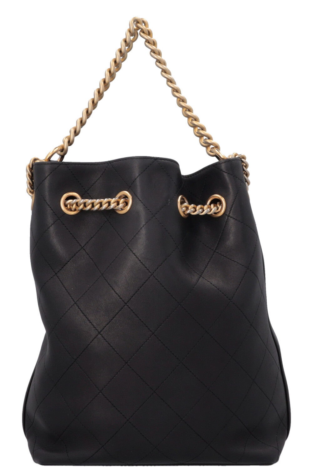 Sac hobo porté épaule CHANEL Paris-Rome en cuir noir