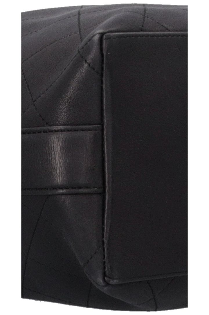 Sac hobo porté épaule CHANEL Paris-Rome en cuir noir