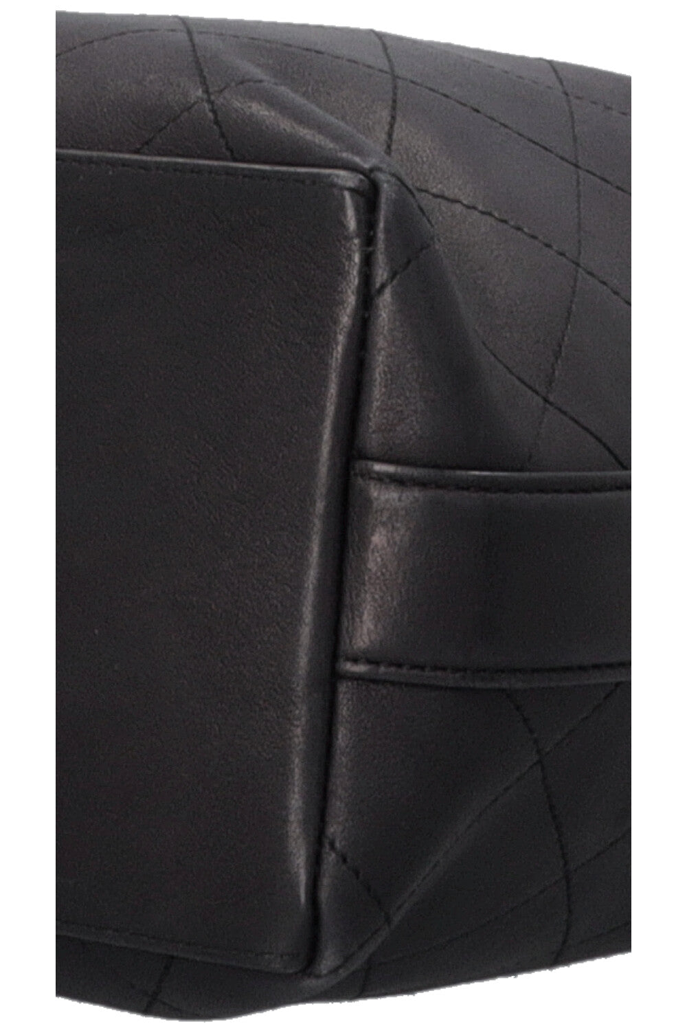 Sac hobo porté épaule CHANEL Paris-Rome en cuir noir