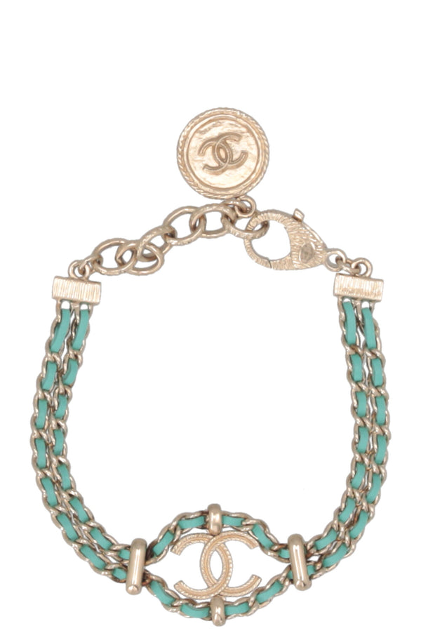 CHANEL CC Chain Bracelet Blue Champagner