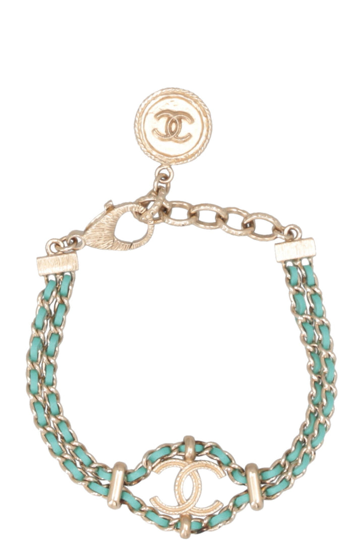 CHANEL CC Chain Bracelet Blue Champagner