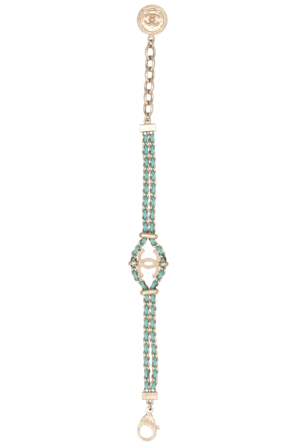 CHANEL CC Chain Bracelet Blue Champagner