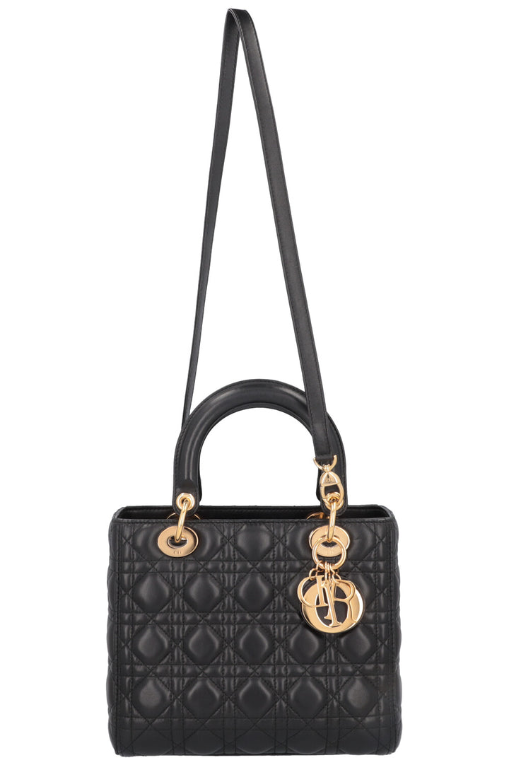 CHRISTIAN DIOR Medium Lady Dior Black