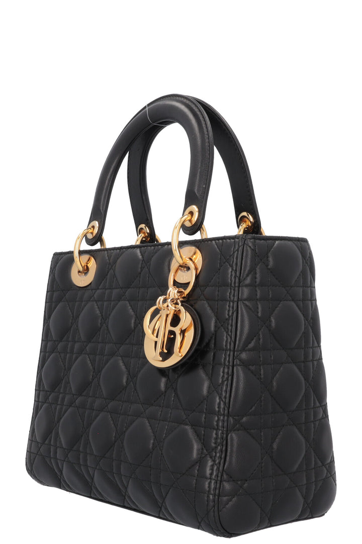 CHRISTIAN DIOR Medium Lady Dior Black