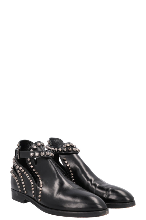 Bottines Chelsea cloutées ALAIA noires