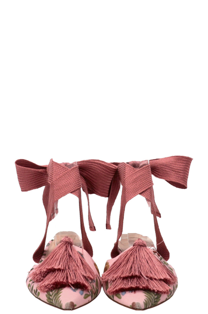 AQUAZZURA Love Tassel Ballerines Roses