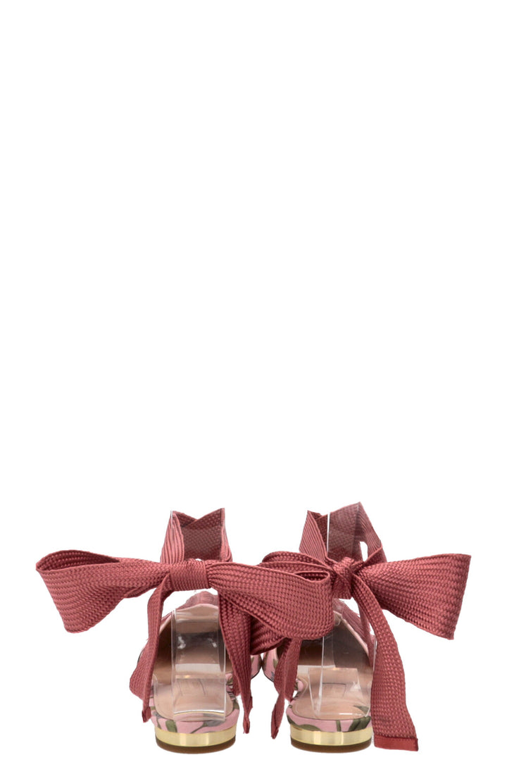AQUAZZURA Love Tassel Ballerines Roses
