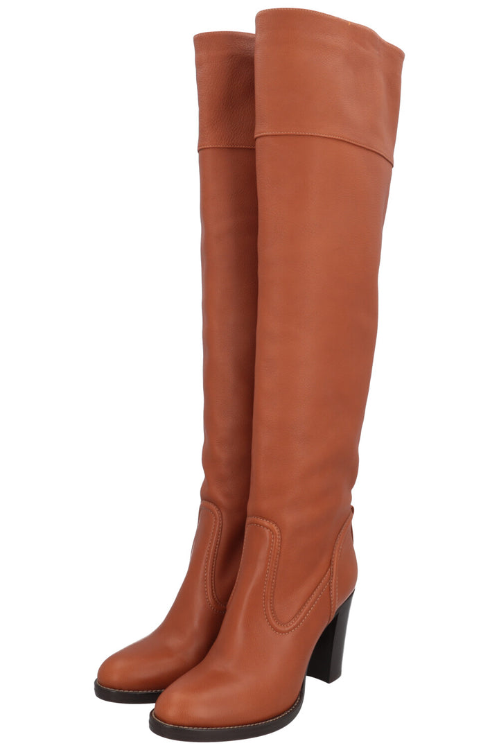 CHLOÉ Boots Leather Cognac