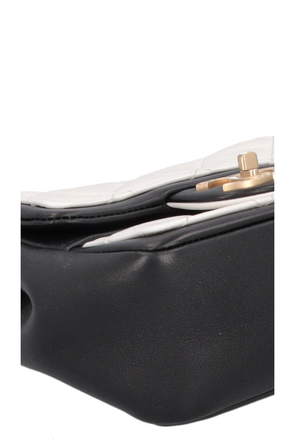 CHANEL Mini Graphic Rue Cambon Flap Bag Black White