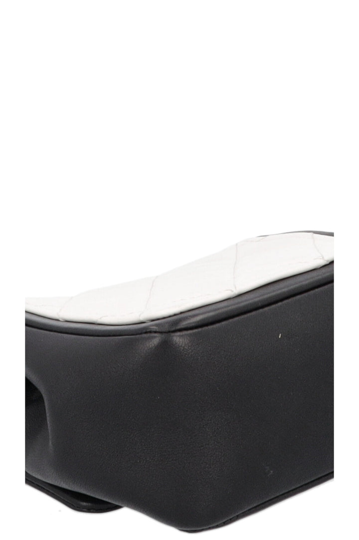 CHANEL Mini Graphic Rue Cambon Flap Bag Black White