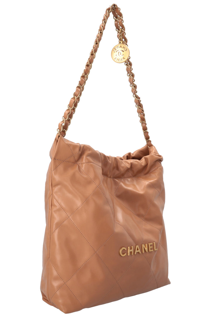 CHANEL 22 Small Tote Bag Beige
