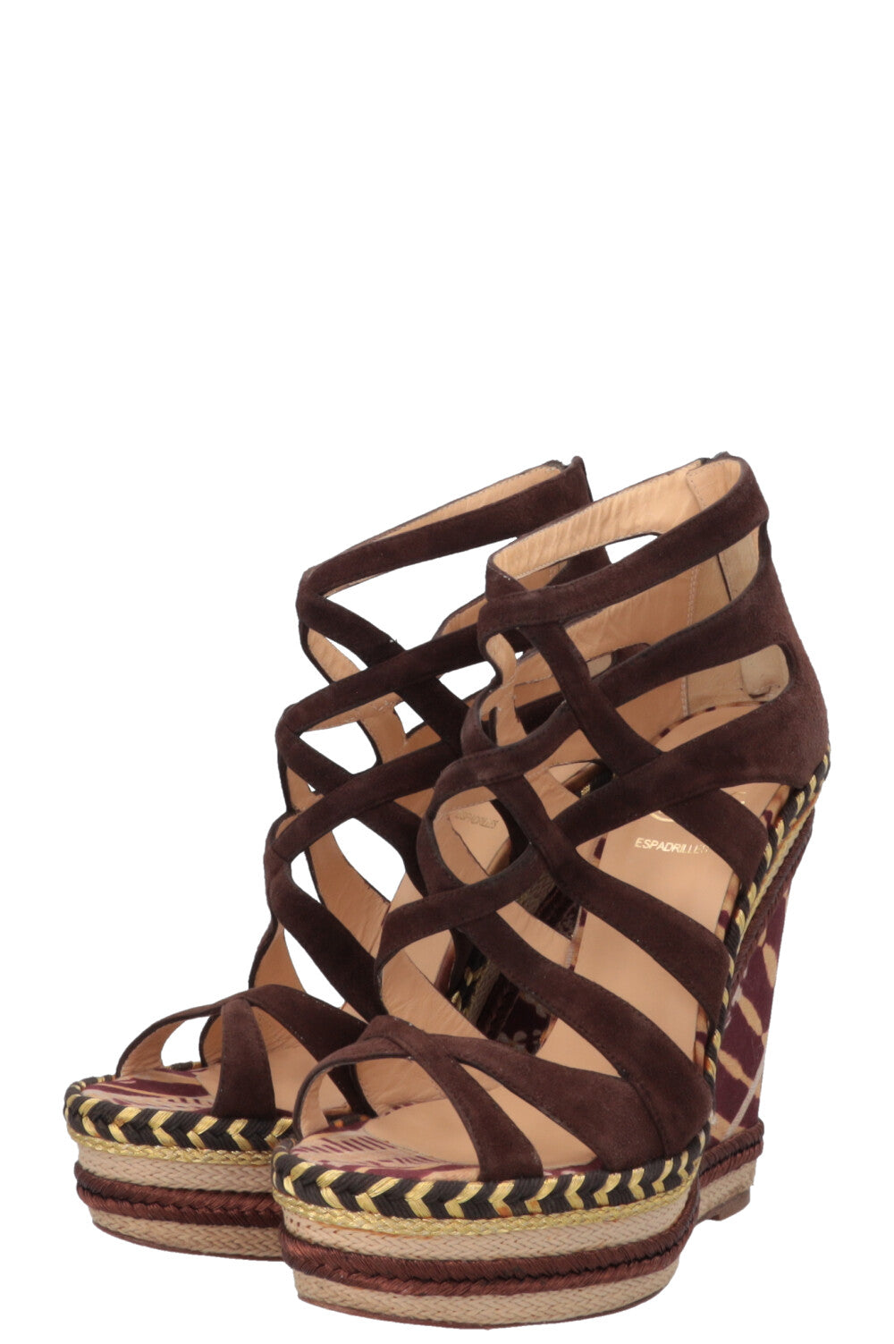 CHRISTIAN LOUBOUTIN Tosca Wedge Hells Brown
