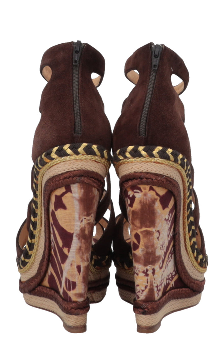 CHRISTIAN LOUBOUTIN Tosca Wedge Hells Brown