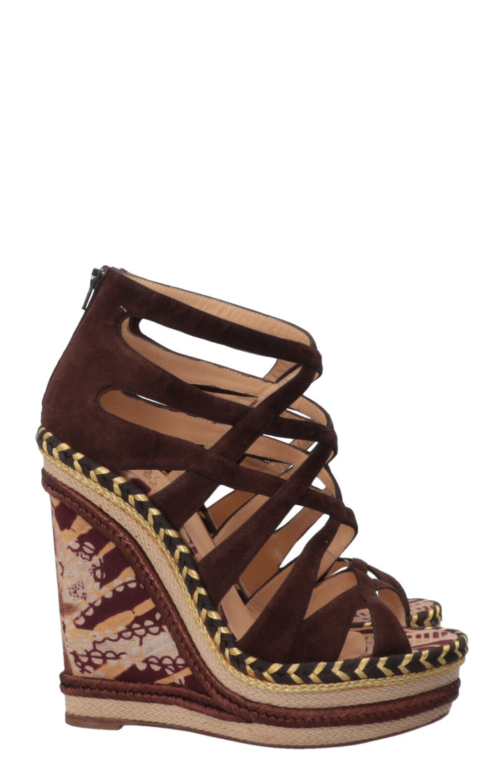 CHRISTIAN LOUBOUTIN Tosca Wedge Hells Brown