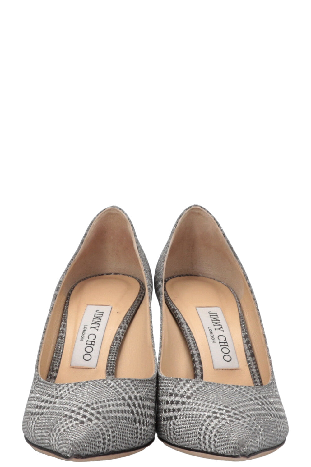 JIMMY CHOO Glitter Heels Silver