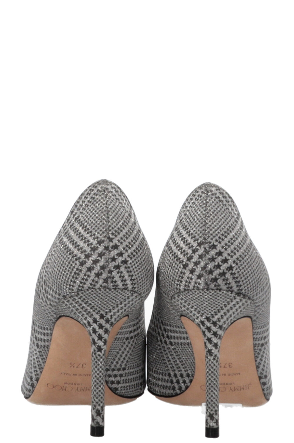 JIMMY CHOO Glitter Heels Silver