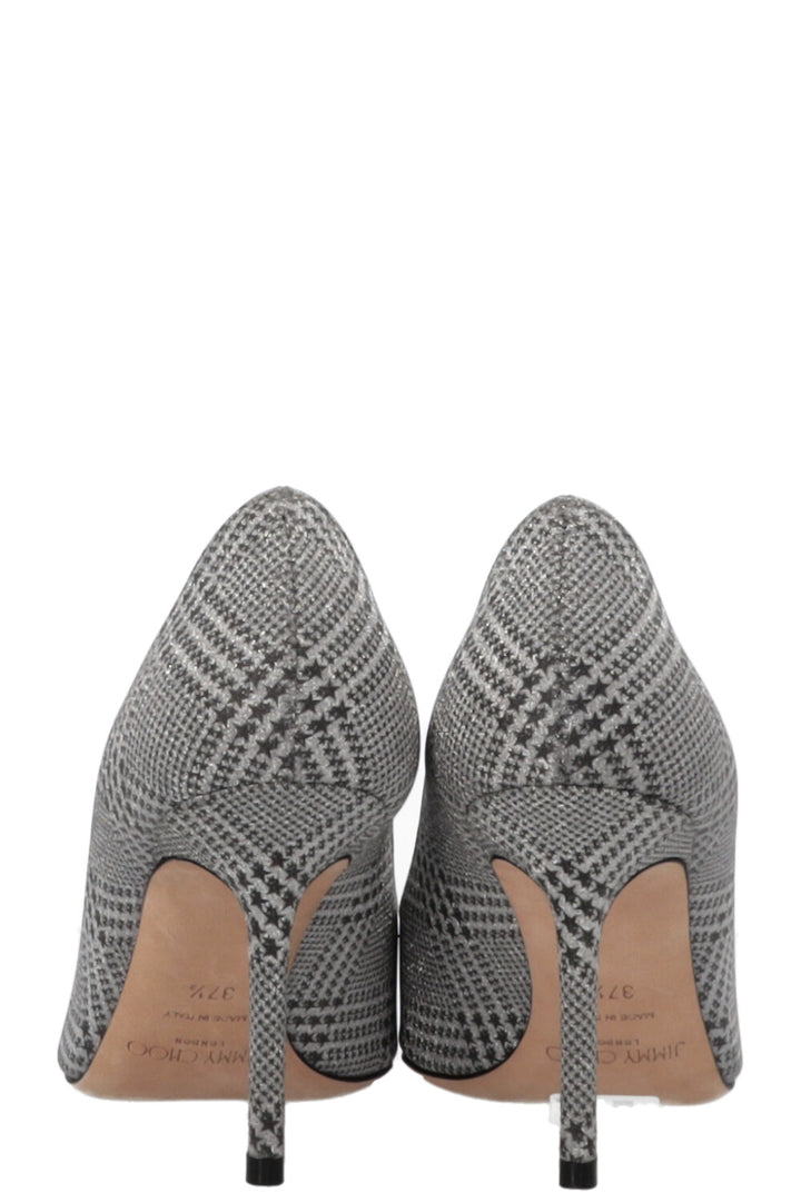 JIMMY CHOO Glitter Heels Silver
