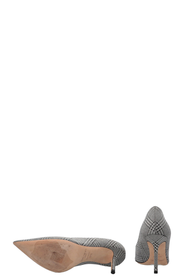 JIMMY CHOO Glitter Heels Silver