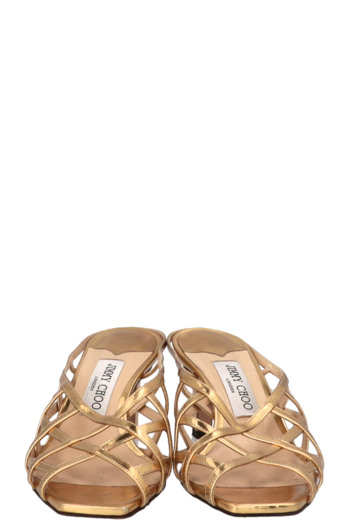 JIMMY CHOO Saila Heels Gold