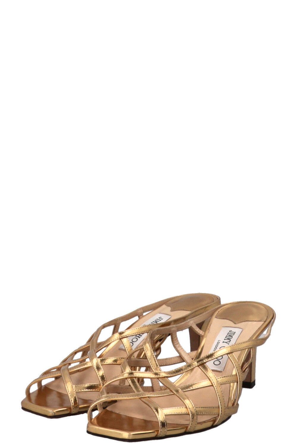 JIMMY CHOO Saila Heels Gold