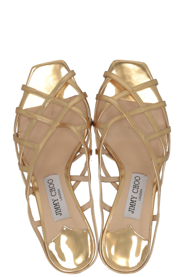 JIMMY CHOO Saila Heels Gold