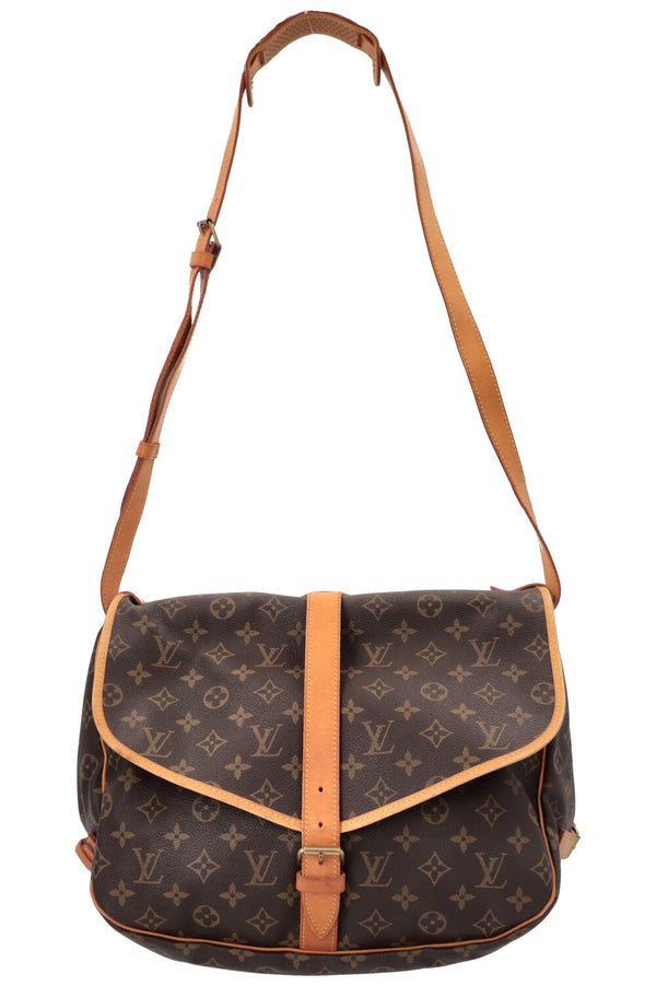 LOUIS VUITTON Saumur 35 Bag MNG Canvas
