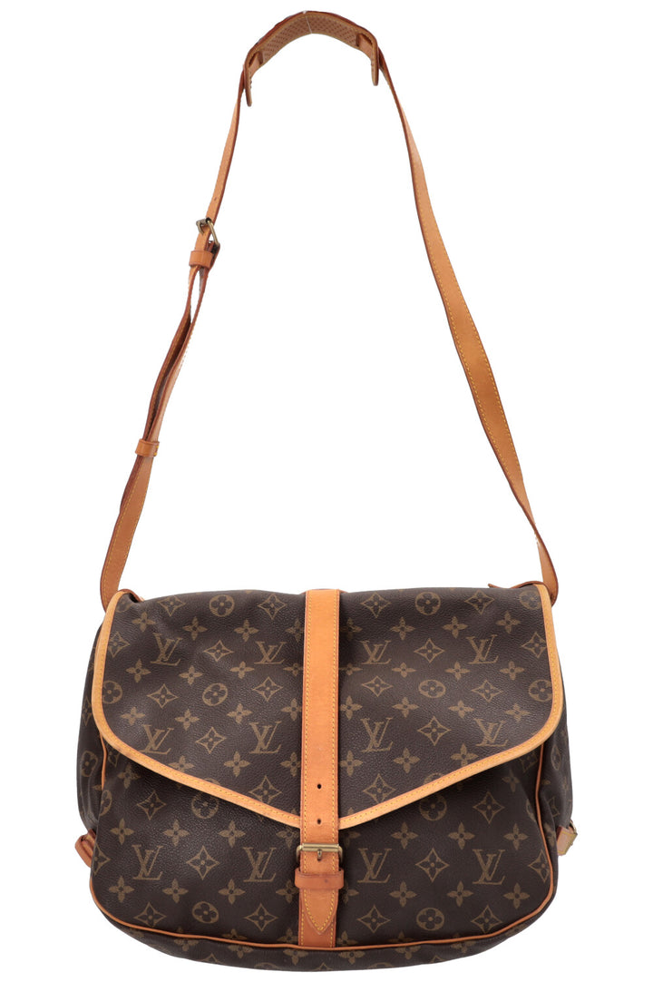 LOUIS VUITTON Saumur 35 Bag MNG Canvas